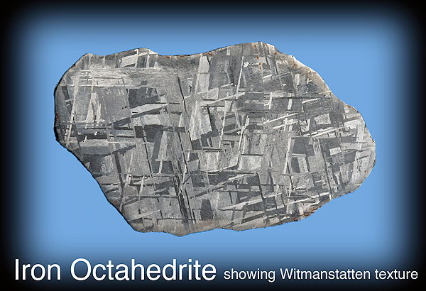 Iron Octahedrite showing Witmanstatten texture