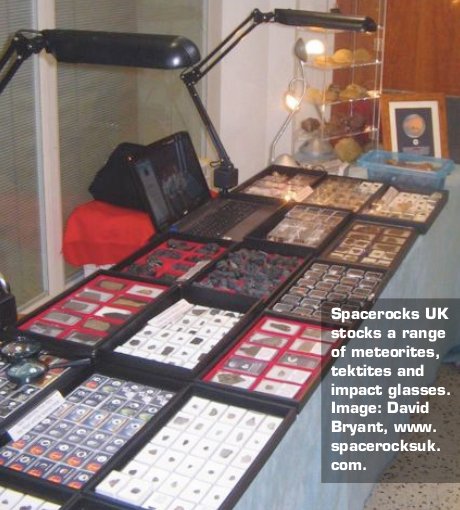 Spacerocks UK stocks a range of meteorites, tektites and impact glasses. Image: David Bryant, www.spacerocksuk.com